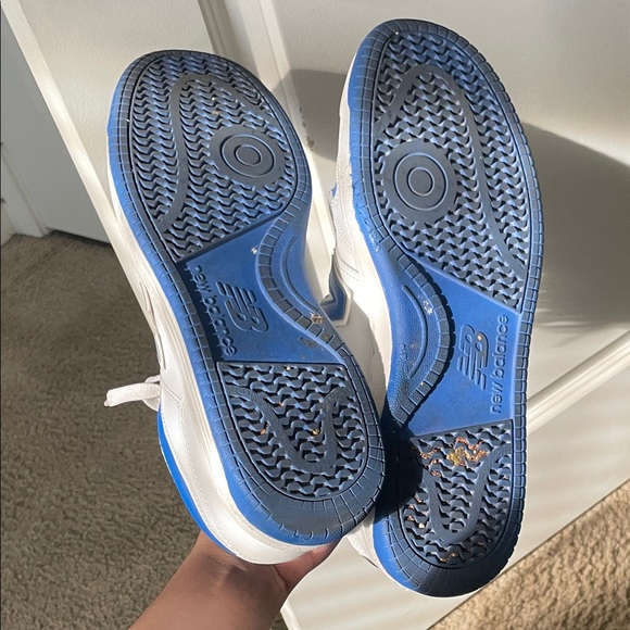 New Balance Men's White and Blue Sneakers - Picture 8 of 11